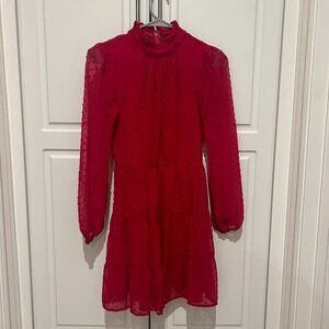 Trixxi Women's Longsleeve Red DRESS (XS0